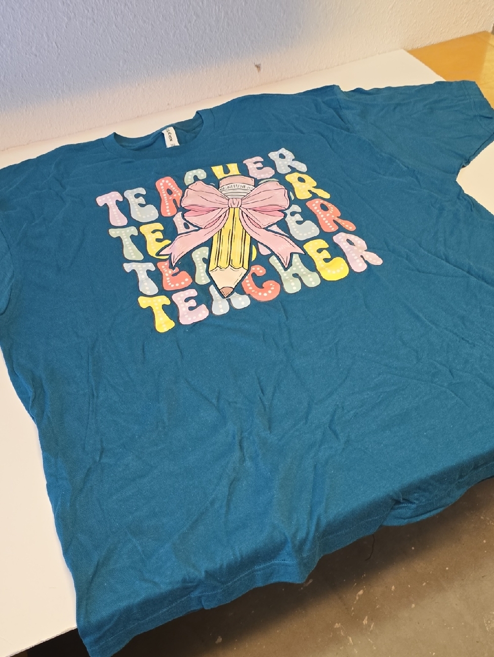 Tultex Teal Teacher Graphic Custom Made